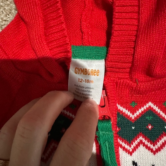 Gymboree Toddler Christmas Print Sweater 12-18 Months Brand New - Picture 2 of 2